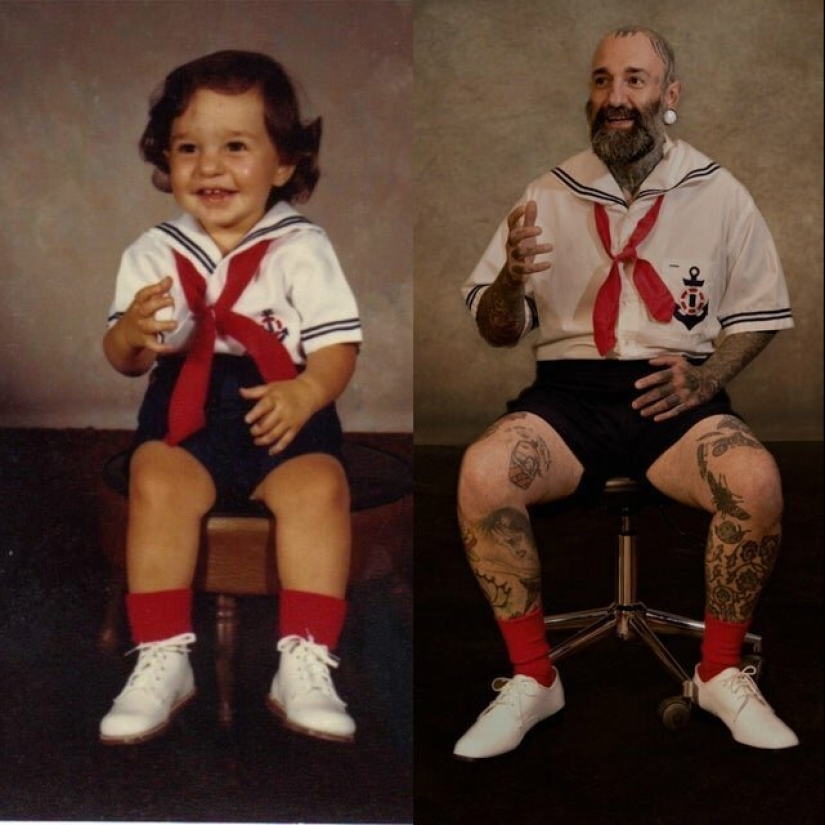 22 lovely frames from family albums, recreated years later