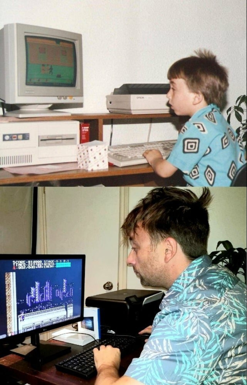 22 lovely frames from family albums, recreated years later