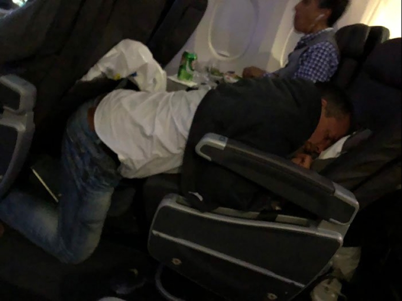 22 photos of people asleep in the most unexpected places