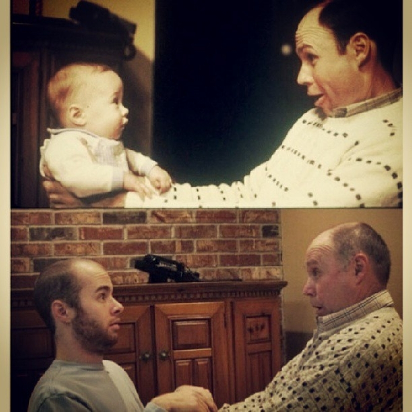 22 preciosos marcos de álbumes familiares, recreados años después