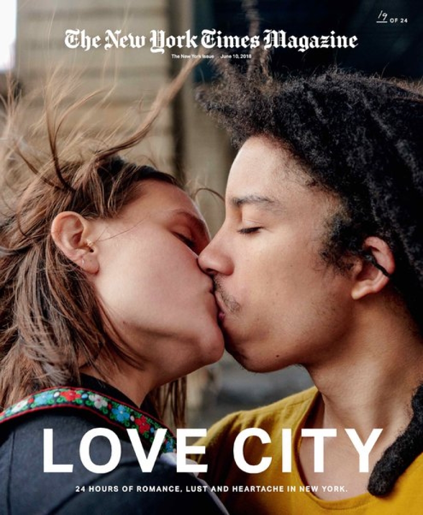 24 kisses in 24 hours: a dizzying project by a photographer from New York
