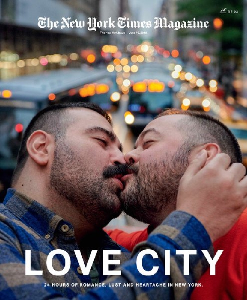 24 kisses in 24 hours: a dizzying project by a photographer from New York