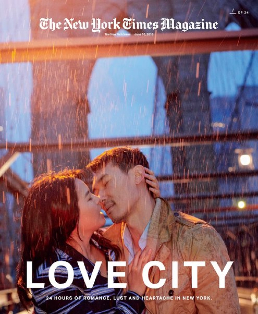 24 kisses in 24 hours: a dizzying project by a photographer from New York