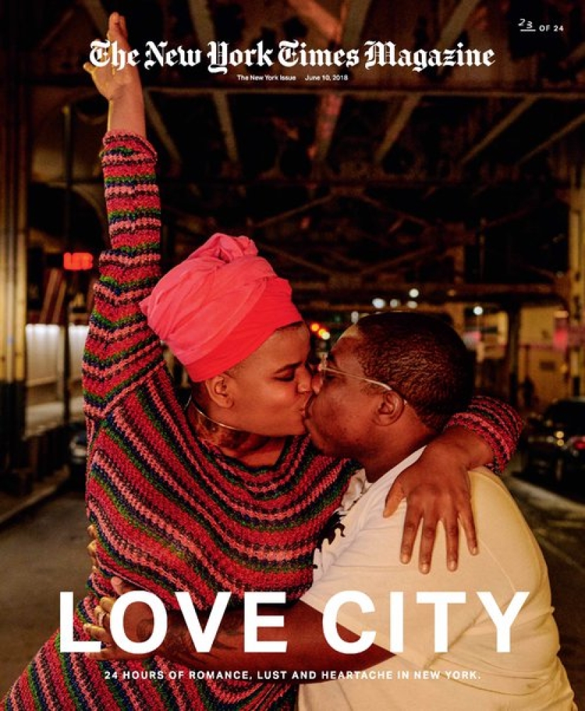 24 kisses in 24 hours: a dizzying project by a photographer from New York