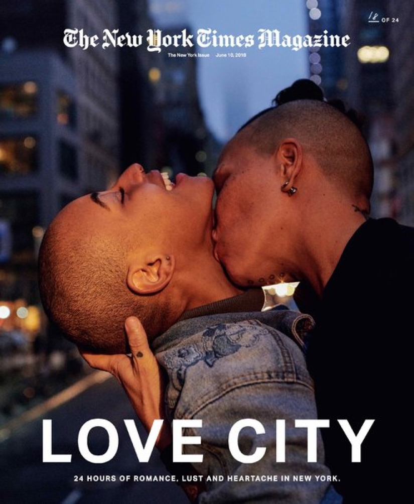 24 kisses in 24 hours: a dizzying project by a photographer from New York