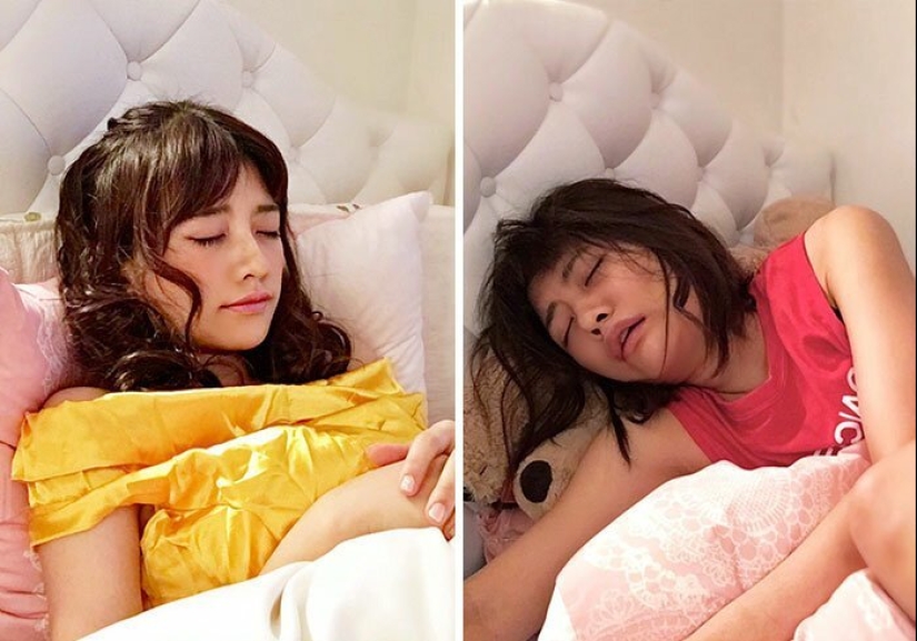 30 best collages "Instagram and reality" from a girl from Thailand 30 best collages "Instagram and reality" from a girl from Thailand