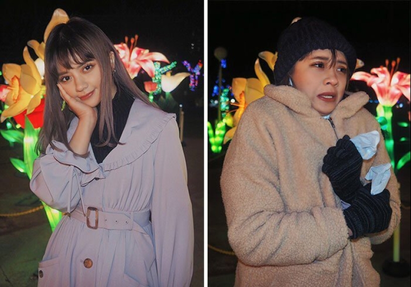 30 best collages "Instagram and reality" from a girl from Thailand 30 best collages "Instagram and reality" from a girl from Thailand