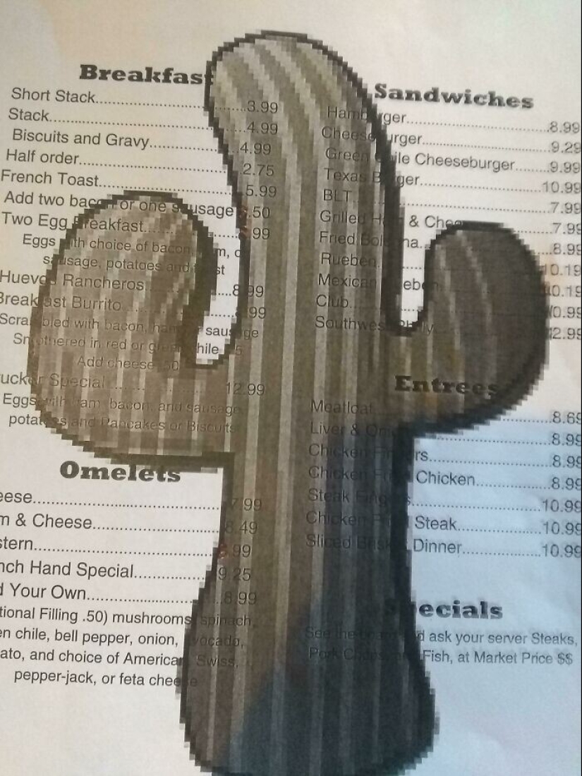 30 examples when you want to leave a restaurant, barely looking at the menu