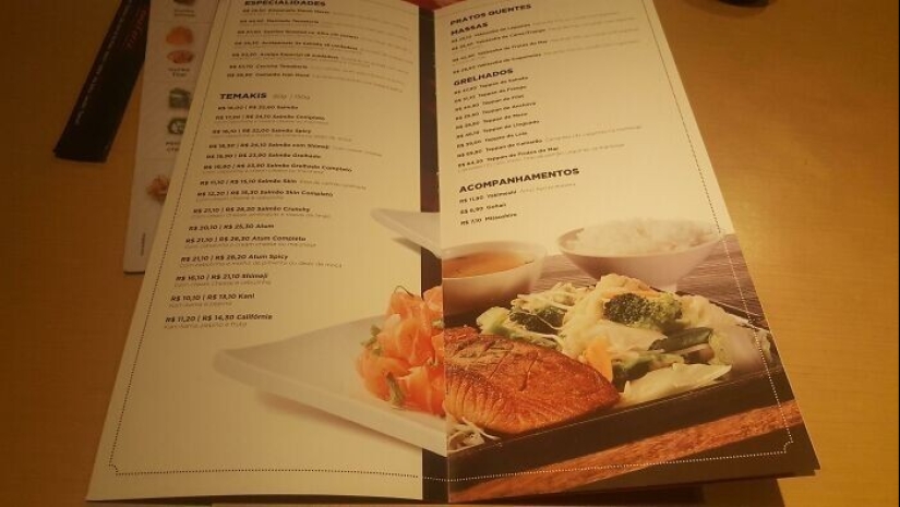 30 examples when you want to leave a restaurant, barely looking at the menu