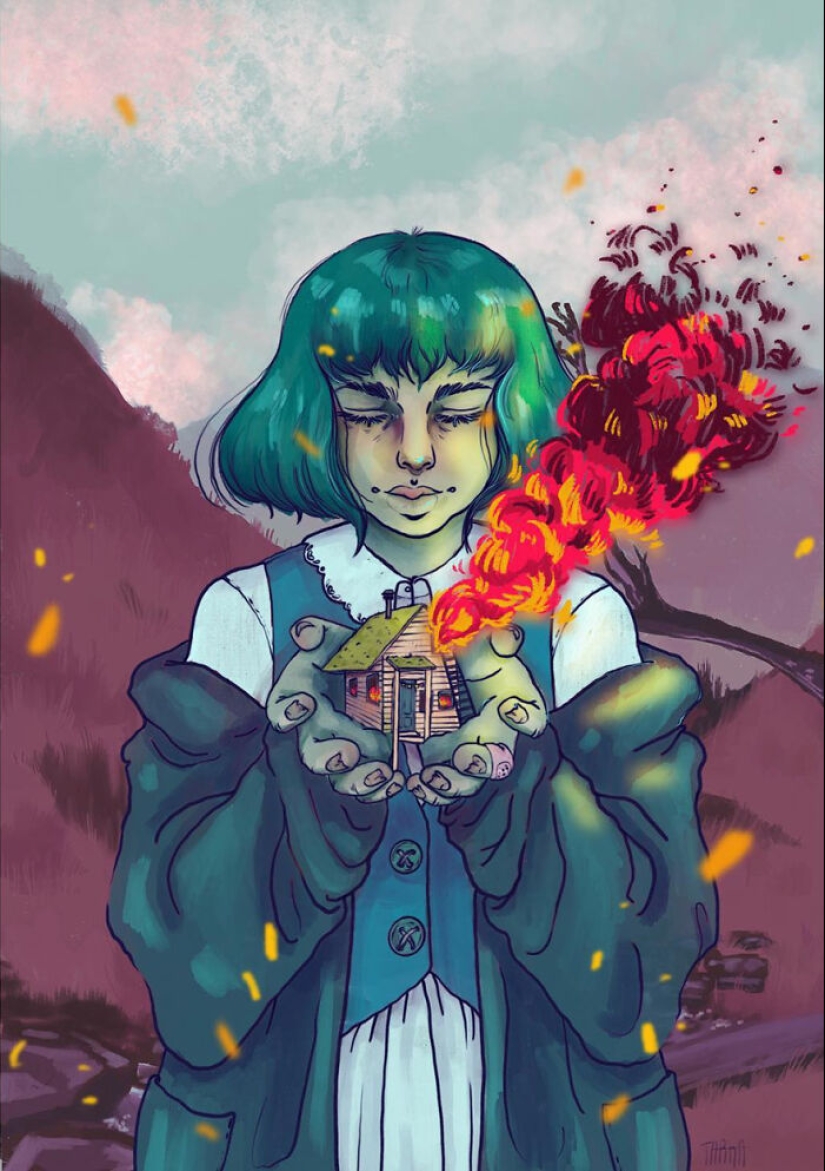 33 Illustrations Blending Eerie Imagery With Calming Details By This Talented Artist 33 Illustrations Blending Eerie Imagery With Calming Details By This Talented Artist