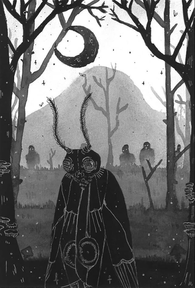 33 Illustrations Blending Eerie Imagery With Calming Details By This Talented Artist 33 Illustrations Blending Eerie Imagery With Calming Details By This Talented Artist