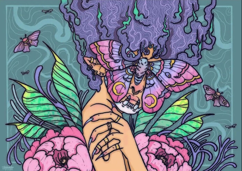 33 ilustraciones que combinan imágenes espeluznantes con detalles relajantes de este talentoso artista 33 ilustraciones que combinan imágenes espeluznantes con detalles relajantes de este talentoso artista