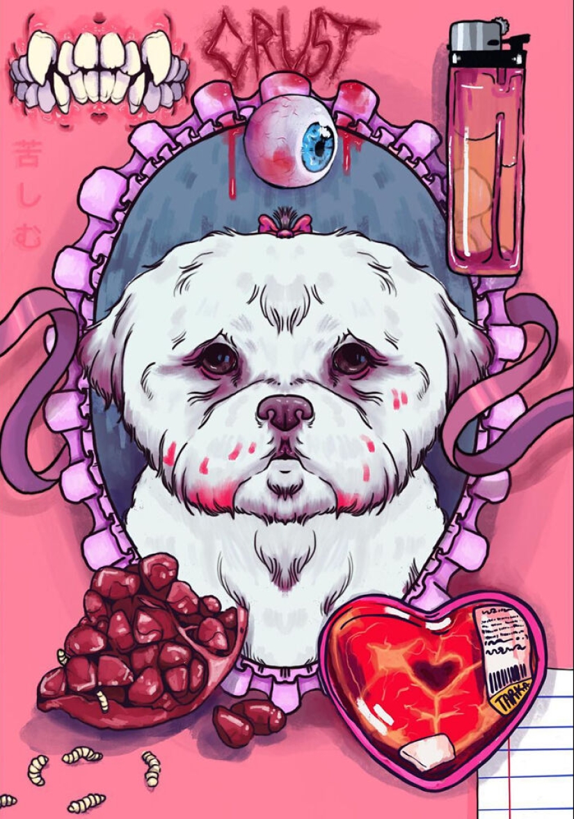 33 ilustraciones que combinan imágenes espeluznantes con detalles relajantes de este talentoso artista 33 ilustraciones que combinan imágenes espeluznantes con detalles relajantes de este talentoso artista