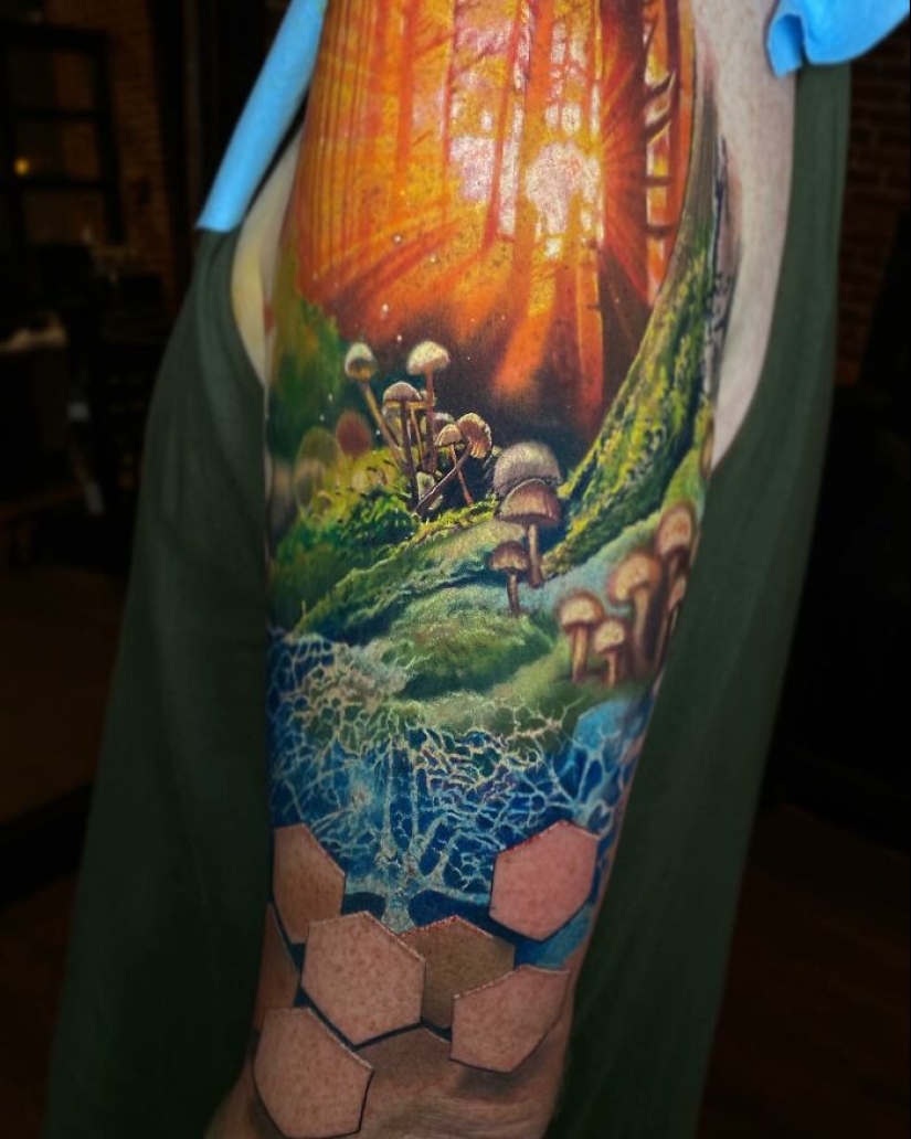 8 Mind-Bending Tattoos Capturing A World Within The Skin By This Artist