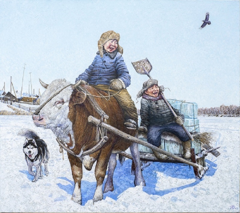 Alegrías cotidianas simples en las pinturas del artista yakut Andrey Chikachev Alegrías cotidianas simples en las pinturas del artista yakut Andrey Chikachev
