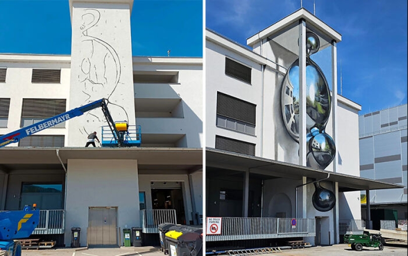 Arte callejero en 3D que transforma las paredes en ilusiones ópticas, por Sergio Odeith