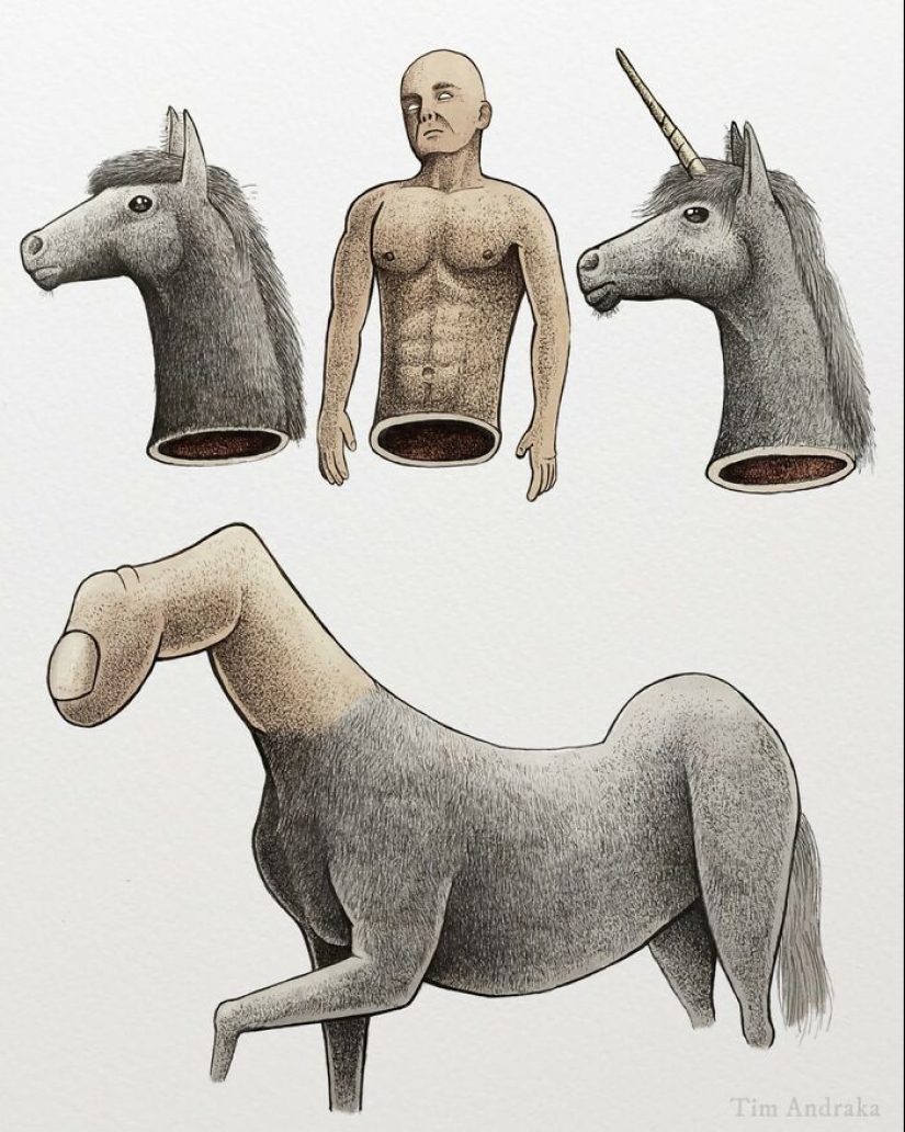 Artist Illustrates Funny-Looking Surreal Animals In A Scientific Encyclopedia Type Of Style