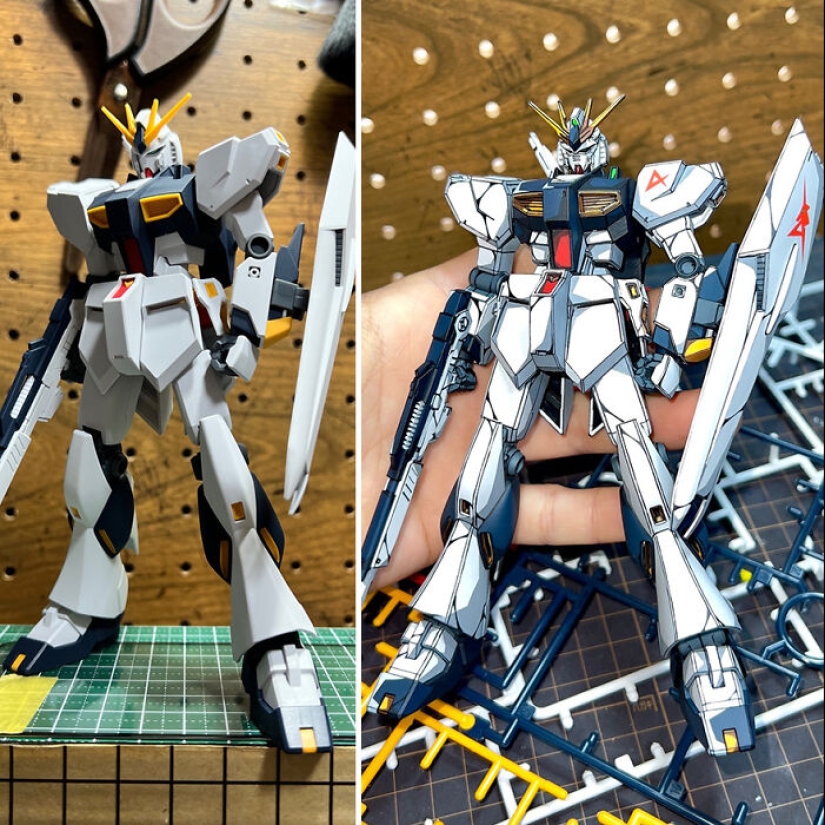 Artist Paints Over Gundam Action Figures To Make Them Look Like They’ve Stepped Straight Out Of An Anime Artist Paints Over Gundam Action Figures To Make Them Look Like They’ve Stepped Straight Out Of An Anime