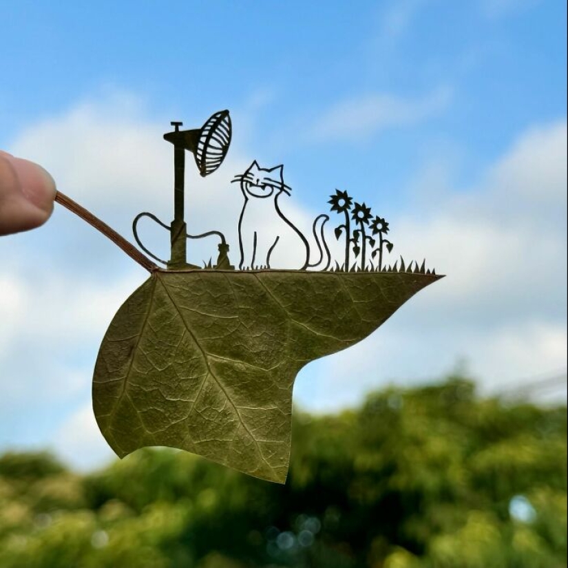 Artista crea arte recortando hojas, aquí están sus 17 trabajos recientes Artista crea arte recortando hojas, aquí están sus 17 trabajos recientes