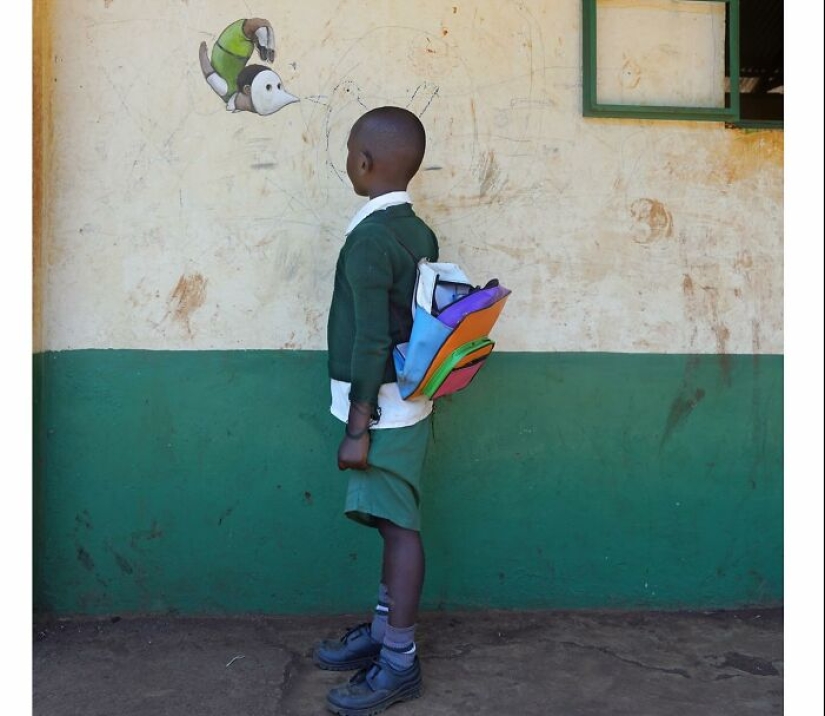 Artista francés pinta las paredes para convertirlas en obras de arte