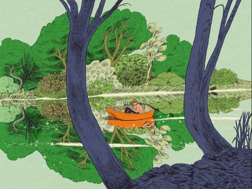 Artista ilustra momentos cotidianos con un toque mágico o absurdo Artista ilustra momentos cotidianos con un toque mágico o absurdo