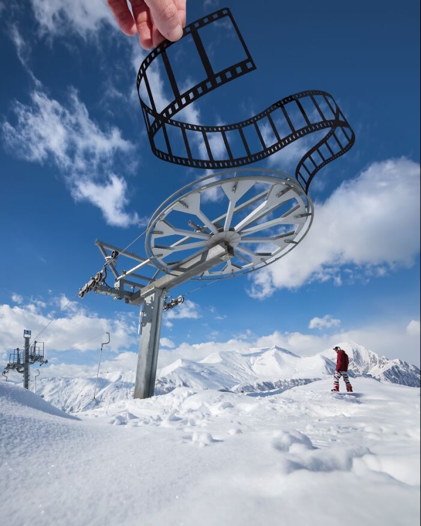 Artista transforma lugares emblemáticos con recortes de papel y crea una nueva historia