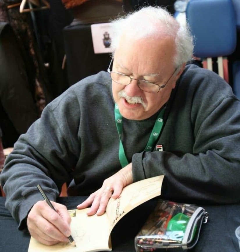 Baby Mandy and her "father" - illustrator Dean Eagle Baby Mandy and her "father" - illustrator Dean Eagle