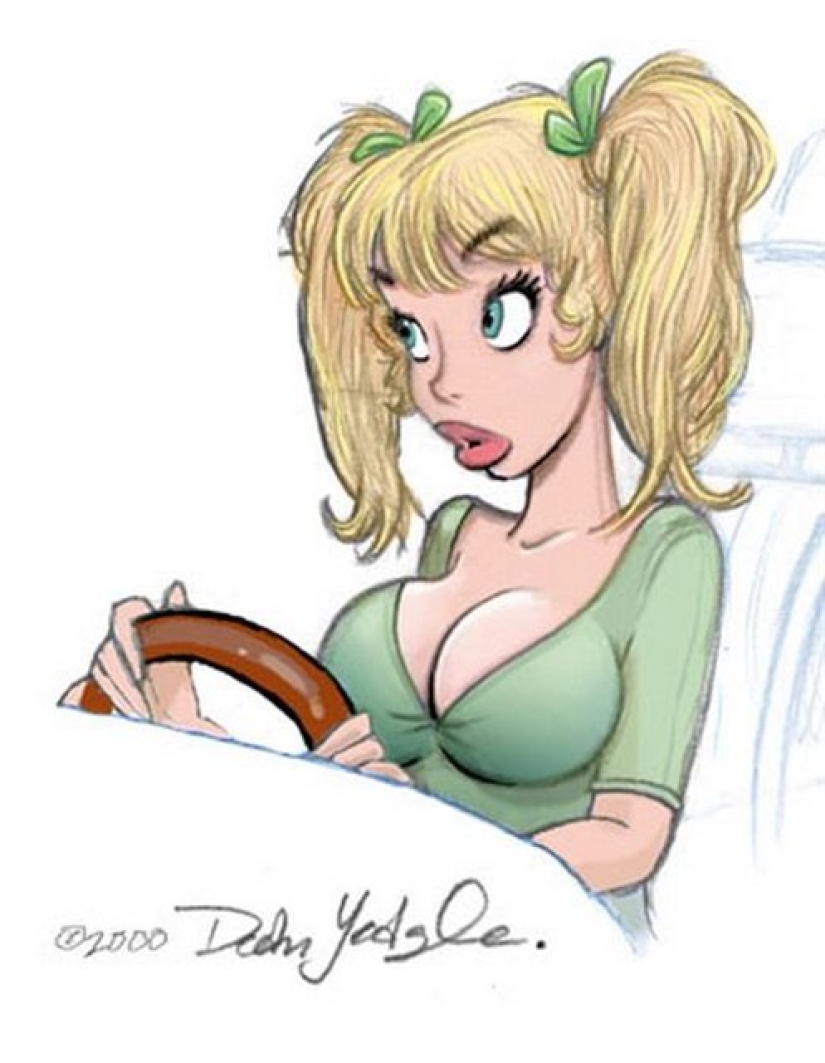 Baby Mandy and her "father" - illustrator Dean Eagle Baby Mandy and her "father" - illustrator Dean Eagle