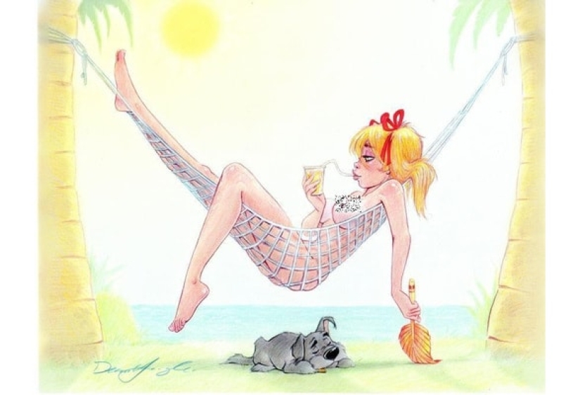 Baby Mandy and her "father" - illustrator Dean Eagle Baby Mandy and her "father" - illustrator Dean Eagle