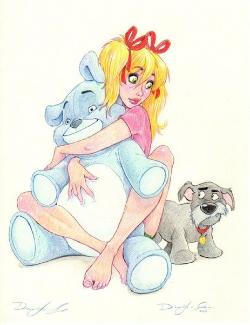 Baby Mandy and her "father" - illustrator Dean Eagle Baby Mandy and her "father" - illustrator Dean Eagle