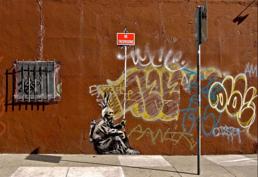 Banksy is the most mysterious and scandalous graffiti artist