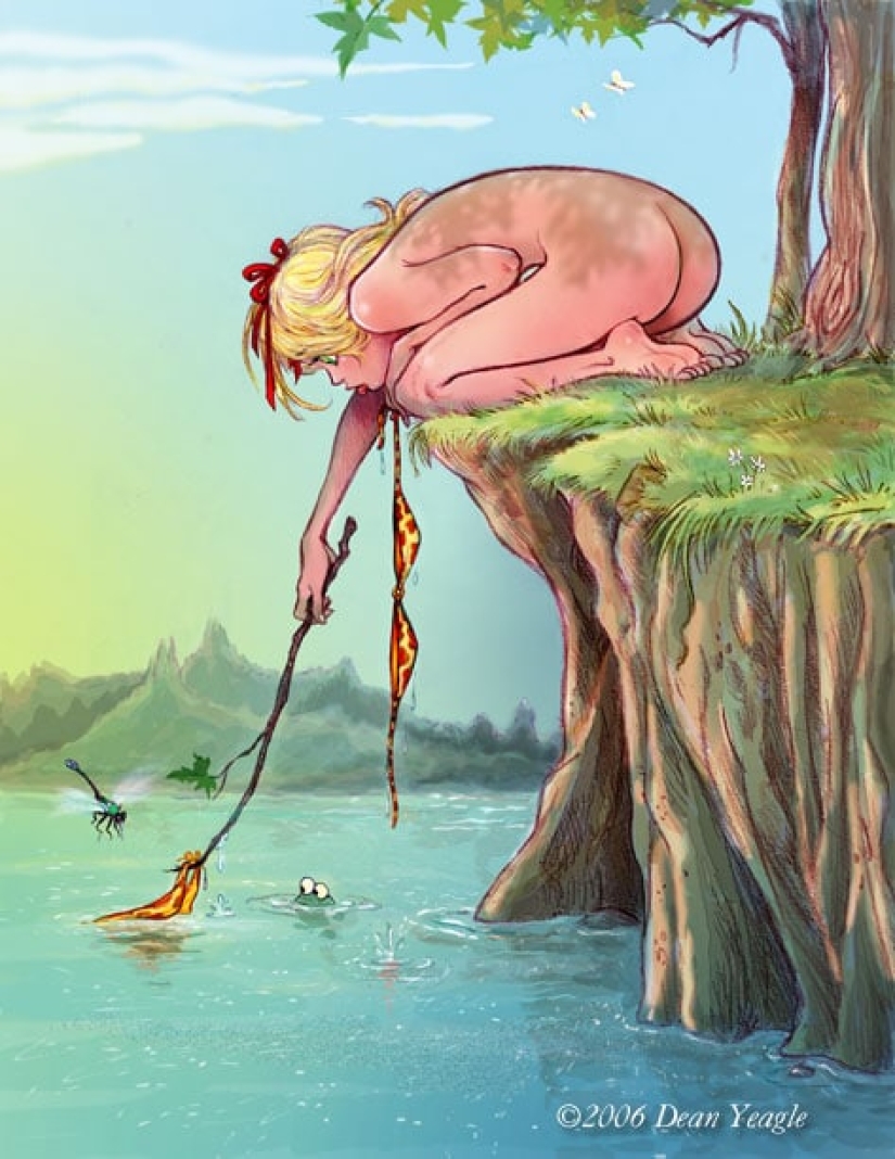 Bebé Mandy y su" padre " - ilustrador Dean Eagle