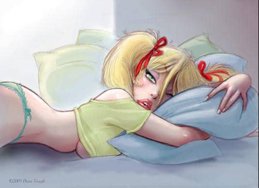 Bebé Mandy y su" padre " - ilustrador Dean Eagle