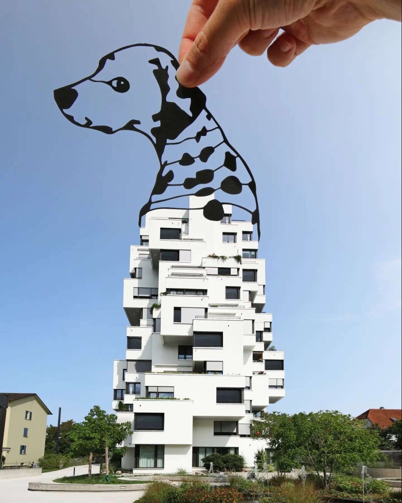 British photographer modifies famous landmarks with paper and scissors British photographer modifies famous landmarks with paper and scissors