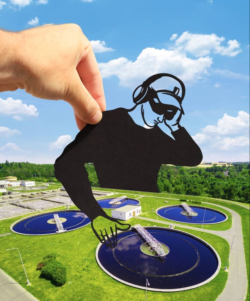 British photographer modifies famous landmarks with paper and scissors British photographer modifies famous landmarks with paper and scissors