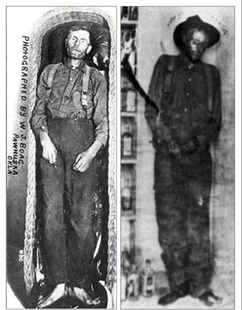 Cómo el cadáver de un bandido del Salvaje Oeste trabajó como espantapájaros en un moderno parque de atracciones