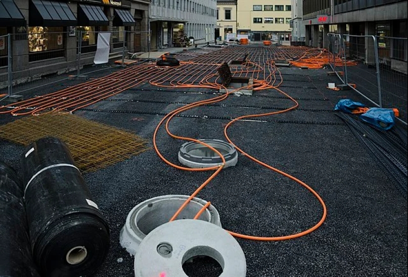 Cómo las aceras se calientan en Islandia Cómo las aceras se calientan en Islandia