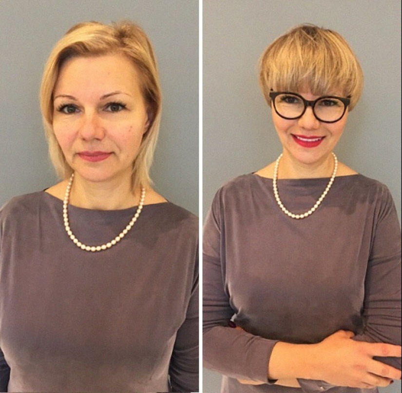 Cómo los peinados bien elegidos cambian a las personas: 33 fotos antes y después de los cortes de pelo