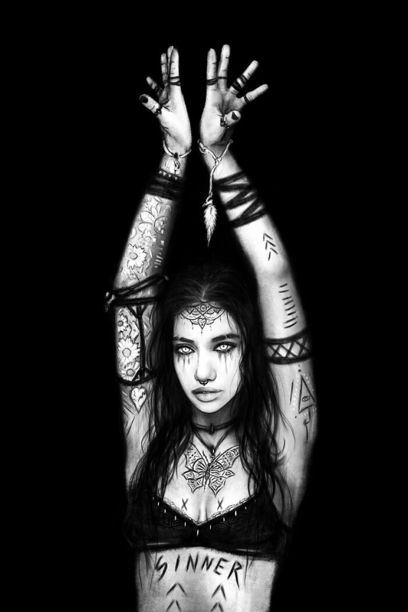 Creo retratos digitales inspirados en el estilo gótico y aquí están mis 20 mejores trabajos