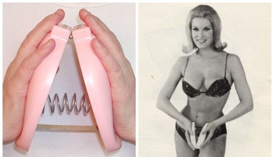 Dispositivo de milagro vintage para el aumento de senos, cuyo efecto fue creído por cientos de miles de mujeres