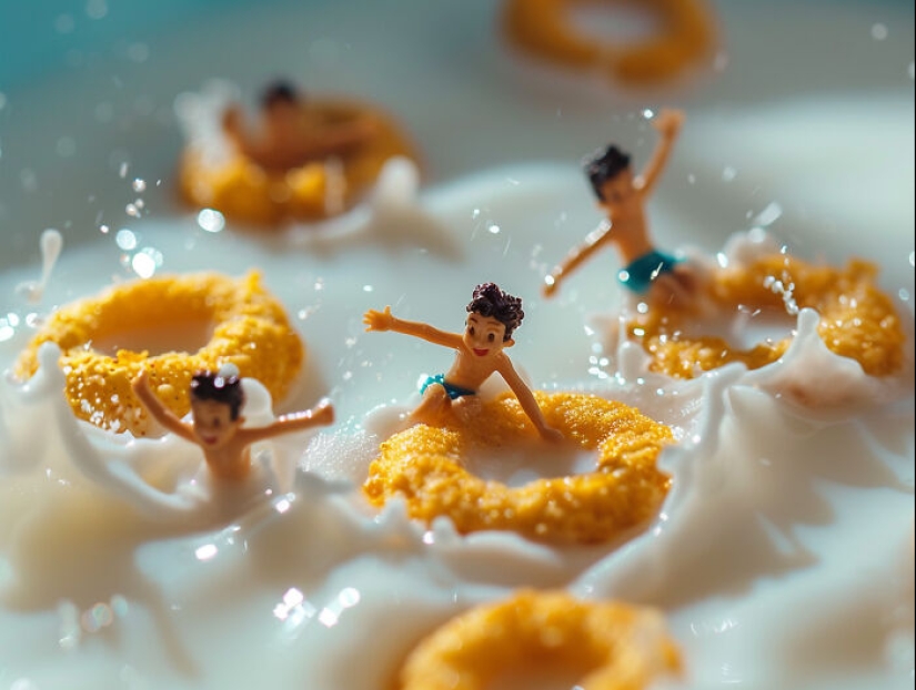 Enchanting Micro-Adventures: 10 Images That I Created With AI Of A Giant Food Galaxy