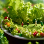 Enchanting Micro-Adventures: 10 Images That I Created With AI Of A Giant Food Galaxy