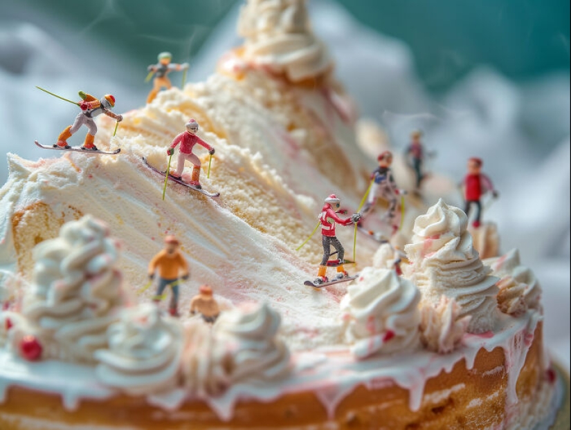 Enchanting Micro-Adventures: 10 Images That I Created With AI Of A Giant Food Galaxy