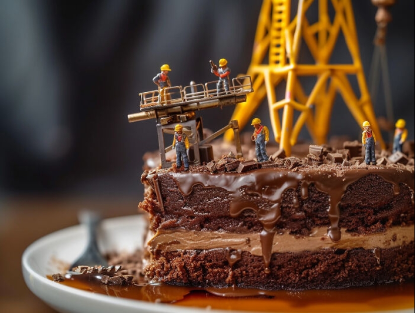 Enchanting Micro-Adventures: 10 Images That I Created With AI Of A Giant Food Galaxy