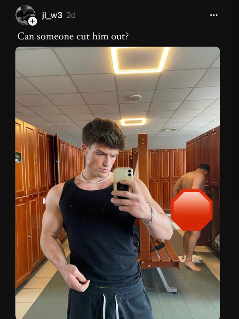 “Espero que el tipo presente cargos”: la controvertida selfie en el vestuario de un asistente al gimnasio expone a un hombre involuntario