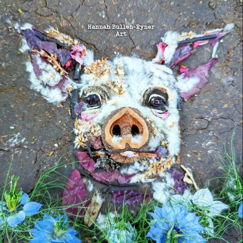 Este artista trabaja en la naturaleza y utiliza solo los materiales disponibles para crear hermosas obras de arte.