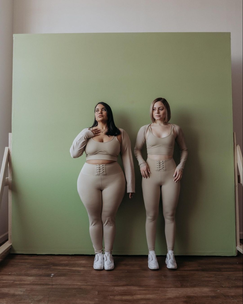 Estilo, no tamaño, o cómo se ven las niñas de diferentes tamaños con la misma ropa
