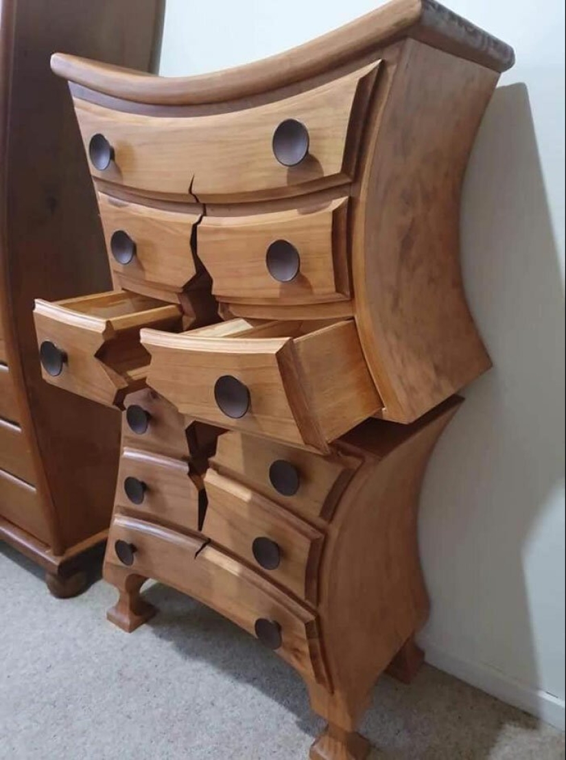 Fabulous "broken" furniture from a talented carpenter from New Zealand Fabulous "broken" furniture from a talented carpenter from New Zealand