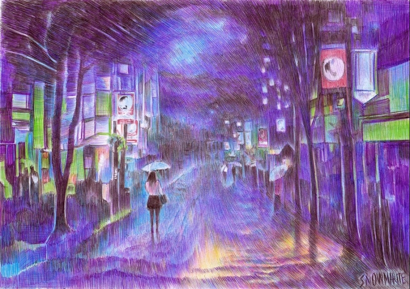 Fascinating drawings with a ballpoint pen from Marite Desayne Fascinating drawings with a ballpoint pen from Marite Desayne