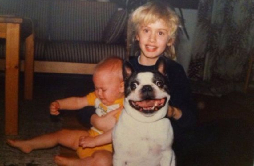 Fotos familiares muy extrañas con mascotas